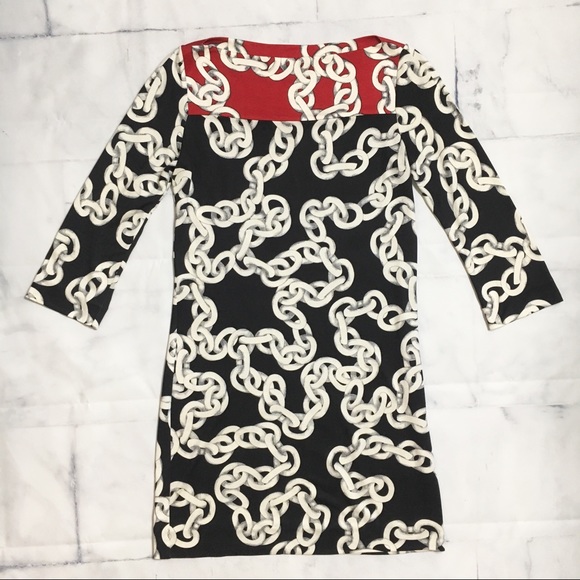 Diane Von Furstenberg Dresses & Skirts - DVF Ruri Black Chain Print Dress